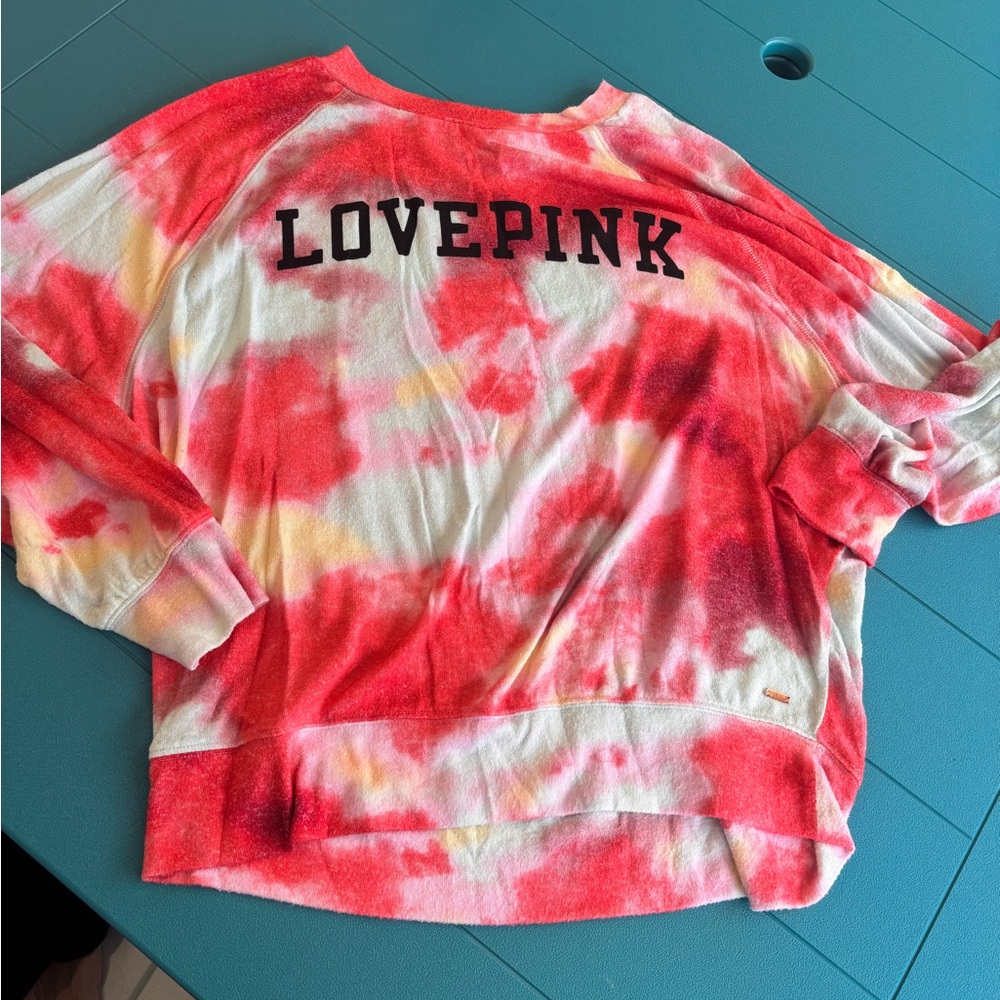 VS PINK Love Pink Crew Sweater